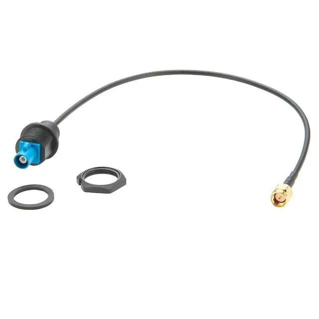 Alt view image 7 of 7 - Front Panel Mount FAKRA Z Male to SMA Male RG174 RF Coax Cable Bulkhead FAKRA to SMA Vehicle Car GPS Antenna Adapter Cable Water Blue for GPS Navigation 4G LTE Satellite (15cm)