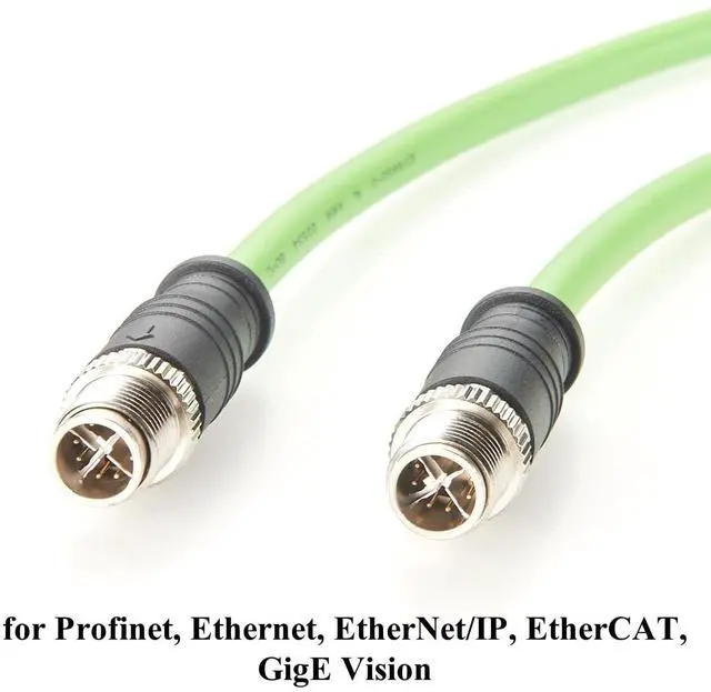 Alt view image 4 of 7 - M12 8 Pin X Code Male to Male Ethernet Cable Cat6A 10Gbps High Flex Waterproof Shielded Industrial Camera GigE Vision Cable for Cognex, Automation, Profinet, Ethernet Switch (Straight, 5M/16.4FT)