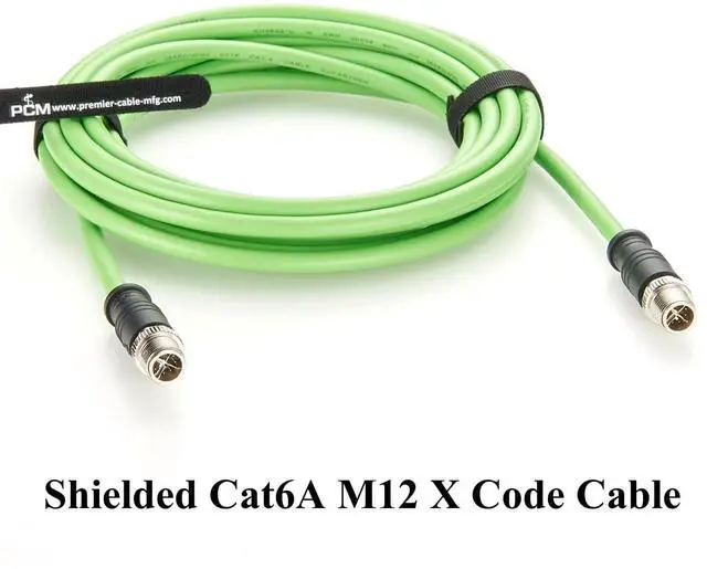 Alt view image 6 of 7 - M12 8 Pin X Code Male to Male Ethernet Cable Cat6A 10Gbps High Flex Waterproof Shielded Industrial Camera GigE Vision Cable for Cognex, Automation, Profinet, Ethernet Switch (Straight, 5M/16.4FT)