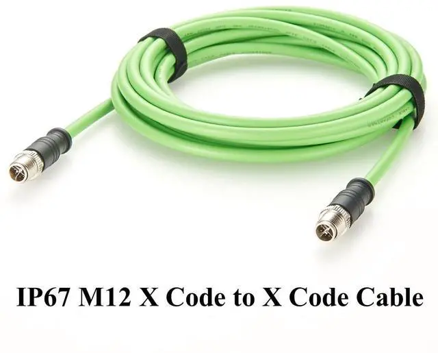 Alt view image 7 of 7 - M12 8 Pin X Code Male to Male Ethernet Cable Cat6A 10Gbps High Flex Waterproof Shielded Industrial Camera GigE Vision Cable for Cognex, Automation, Profinet, Ethernet Switch (Straight, 5M/16.4FT)