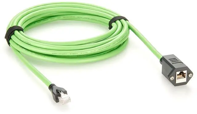 Main image of Profinet RJ45 8P8C Male to Female Extension Cable Screw Panel Mount 10Gbps CAT6A Ethernet LAN Network Shielded GigE Vision Cable High Flex for Industrial Camera, Machine Vision, 3D Imaging(5M/16.4FT)