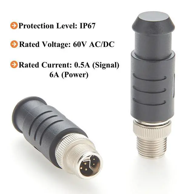 Alt view image 4 of 6 - IP67 M12 Y Code 8Pin Male Terminator Plug 120/1000 Ohm Micro-Change M12 Termination Resistor for Industrial Ethernet & Power, Profinet, EtherCAT, Fieldbus, Automation, Sensor(1PCS)