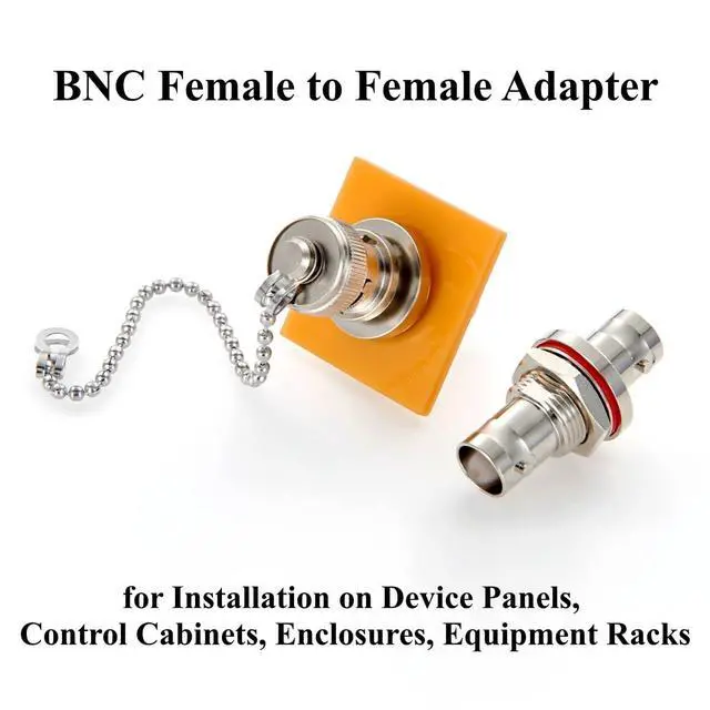 Alt view image 5 of 7 - BNC Female to Female Panel Mount Bulkhead Adapter 50 Ohm RF Coaxial Connector with Waterproof Cap BNC Jack to Jack Pass Through Coupler for Antenna, CCTV Camera, SDR Radio, UHF VHF Ham Radio (5PCS)