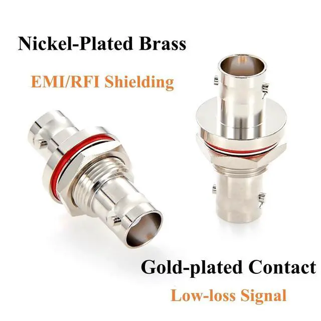 Alt view image 6 of 7 - BNC Female to Female Panel Mount Bulkhead Adapter 50 Ohm RF Coaxial Connector with Waterproof Cap BNC Jack to Jack Pass Through Coupler for Antenna, CCTV Camera, SDR Radio, UHF VHF Ham Radio (5PCS)