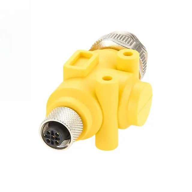 Alt view image 2 of 6 - 7/8"-16UNF Mini-Change 5Pin to Micro-Change M12 Circular Connector IP67 Male to Female Inline Coupler Backbone Trunk Plug Adapter for DeviceNet CANopen CANbus NMEA 2000