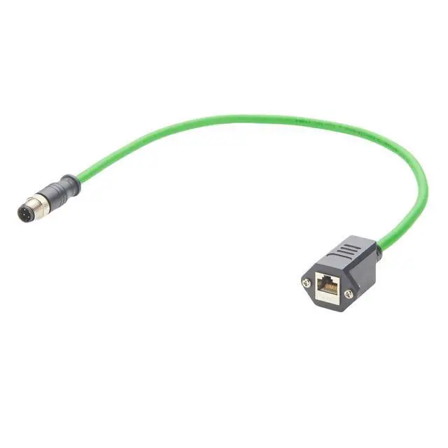 Alt view image 6 of 7 - Profinet M12 4Pin D Code to RJ45 Female Industrial Cat6A Ethernet Cable Screw Panel Mount IP67 Shielded Industrial Camera Cable for Machion Vision GigE Vision PLC Automation(0.5M/1.64FT)