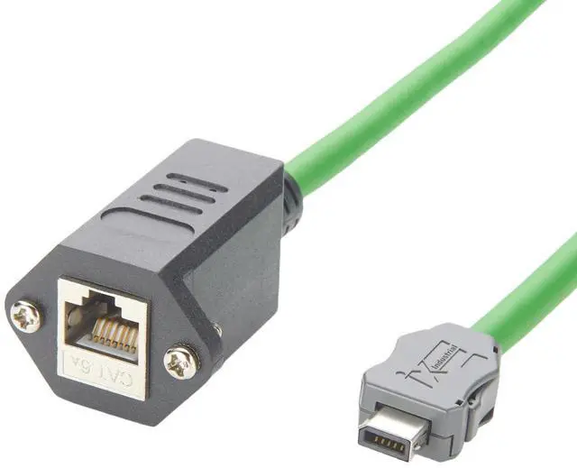 Alt view image 4 of 7 - IX40G-B-10S-CV(7.0) IX B Key to RJ45 Female Cable Screw Panel Mount RJ45 Modular Jack Industrial Cat6A Ethernet Shielded Cable for Industrial Camera Machine Vision PLC Robotic(0.3M/0.98FT)
