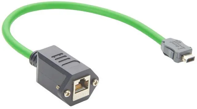 Alt view image 6 of 7 - IX40G-B-10S-CV(7.0) IX B Key to RJ45 Female Cable Screw Panel Mount RJ45 Modular Jack Industrial Cat6A Ethernet Shielded Cable for Industrial Camera Machine Vision PLC Robotic(0.3M/0.98FT)