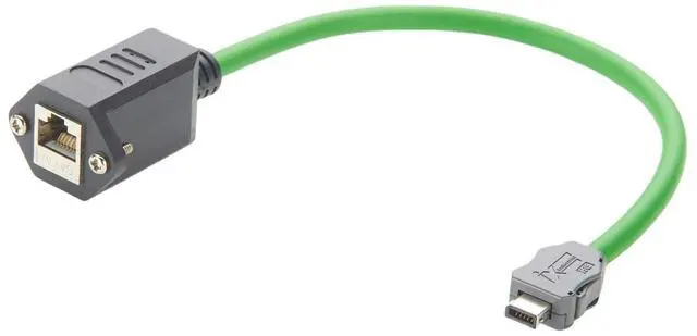 Alt view image 5 of 7 - IX40G-B-10S-CV(7.0) IX B Key to RJ45 Female Cable Screw Panel Mount RJ45 Modular Jack Industrial Cat6A Ethernet Shielded Cable for Industrial Camera Machine Vision PLC Robotic(0.3M/0.98FT)