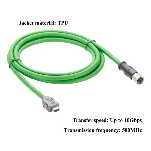 Alt view image 3 of 6 - IX40G-B-10S-CV(7.0) IX B Key to M12 8Pin X-Code Female Cable 10Gbps Shielded Industrial Cat6A Ethernet GigE Vision Camera Cable for Machine Vision Robotic PLC Factory Automation(2M/6.6FT) (Female)
