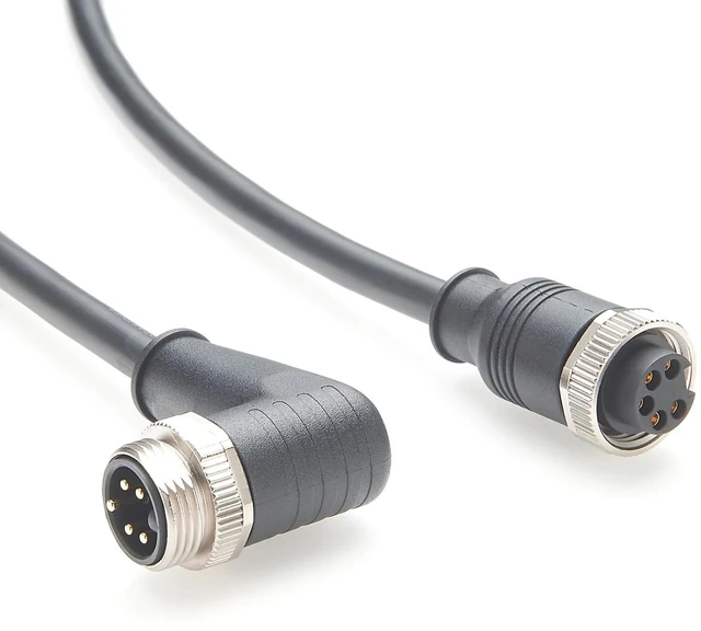 Main image of IP67 Minifast 7/8"-16UN 5 Pin Male to Female Power Supply Extension Cable Mini-Change 7/8" Threaded Circular Connector for DeviceNet,Profibus,CANopen,Fieldbus,NMEA 2000,Sensor (Right Angle, 5M/16.4FT)