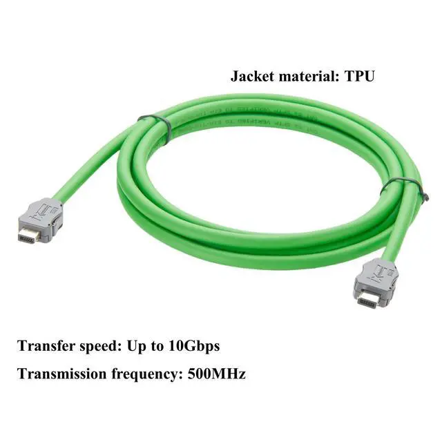Alt view image 3 of 6 - IX40G-B-10S-CV(7.0) Industrial Cat6A Ethernet Cable IX B Key to B Key Male Connector 10Gbps Shielded GigE Vision Camera Cable for Machine Vision Robotic Industrial Communication PLC (2M/6.6FT)