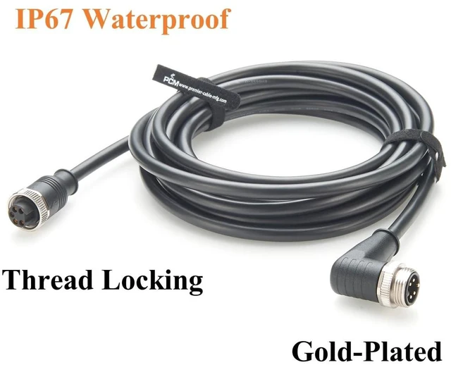 Alt view image 4 of 6 - IP67 Minifast 7/8"-16UN 5 Pin Male to Female Power Supply Extension Cable Mini-Change 7/8" Threaded Circular Connector for DeviceNet,Profibus,CANopen,Fieldbus,NMEA 2000,Sensor (Right Angle, 5M/16.4FT)