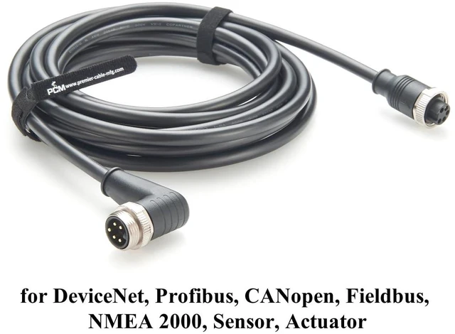 Alt view image 5 of 6 - IP67 Minifast 7/8"-16UN 5 Pin Male to Female Power Supply Extension Cable Mini-Change 7/8" Threaded Circular Connector for DeviceNet,Profibus,CANopen,Fieldbus,NMEA 2000,Sensor (Right Angle, 5M/16.4FT)