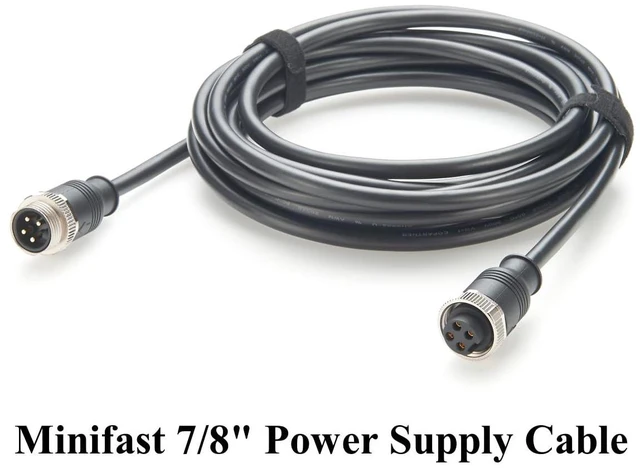 Alt view image 7 of 7 - Mini-Change 7/8"-16UN 4 Pin Male to Female Extension Cable IP67 Waterproof Minifast 7/8" Circular Power Connector for DeviceNet, Profibus, CANopen, Fieldbus, Sensor, Actuator (Straight, 5M/16.4FT)