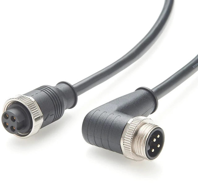Main image of Mini-Change 7/8"-16UN 4 Pin Male to Female Extension Cable IP67 Waterproof Minifast 7/8" Circular Power Connector for DeviceNet, Profibus, CANopen, Fieldbus, Sensor, Actuator (Right Angle, 5M/16.4FT)