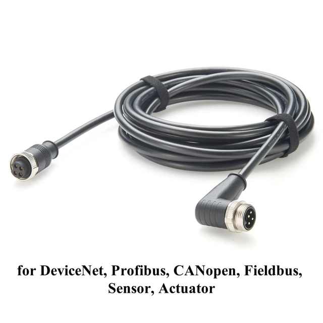 Alt view image 5 of 6 - Mini-Change 7/8"-16UN 4 Pin Male to Female Extension Cable IP67 Waterproof Minifast 7/8" Circular Power Connector for DeviceNet, Profibus, CANopen, Fieldbus, Sensor, Actuator (Right Angle, 5M/16.4FT)