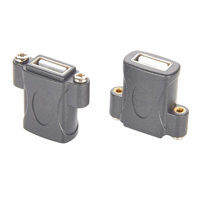 Alt view image 6 of 7 - USB 2.0 Screw Panel Mount Connector USB A Female to Female Bulkhead Pass Through Coupler Extender Data Transfer Adapter for Scanner Printer Hard Drive U Disk (2PCS)