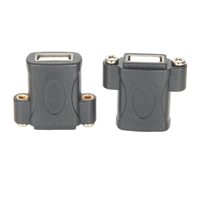 Alt view image 7 of 7 - USB 2.0 Screw Panel Mount Connector USB A Female to Female Bulkhead Pass Through Coupler Extender Data Transfer Adapter for Scanner Printer Hard Drive U Disk (2PCS)