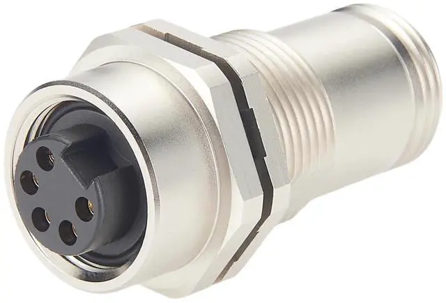 Alt view image 6 of 7 - Mini-Change 7/8" 5 Pin Male to Female Bulkhead Feed-Thru Connector IP67 Shielded Minifast Wall Pass Through Panel Mount Receptacle Socket Circular Connector for DeviceNet NMEA 2000 Profibus (2PCS)