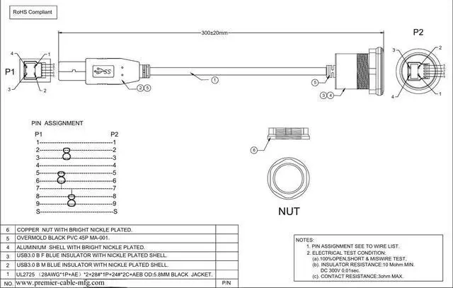 Alt view image 6 of 7 - Single Port USB Type B 3.0 Flush Mount Printer Cable Aluminium Superspeed USB B 3.0 Male to Female Round Dash Mount Extension Cord for Dashboard Sync Printing and Data Transferring(0.3M/1FT) (USB 3.0)
