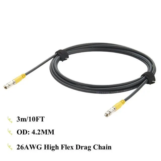 Alt view image 4 of 6 - 75Ohm 12G SDI HD-BNC Male to HD-BNC Male Cable 4694R CoaXPress CXP-6 CXP-12 High Flex Drag Chain Video RF Coaxial Cable for HD-SDI/3G-SDI/6G-SDI 4K Industrial Camera Surveillance Monitor (3M/10FT)