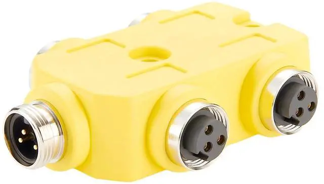 Main image of 3 Pole 4 Ports 7/8"-16UNF Mini-Change Parallel Wired Distribution Box IP67 MPlS Auxiliary Power Junction Box Industrial Circular Connector Compatible ACAUX4000 for DeviceNet CANopen NMEA2000 (3 Poles)