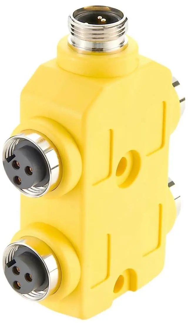 Alt view image 3 of 4 - 3 Pole 4 Ports 7/8"-16UNF Mini-Change Parallel Wired Distribution Box IP67 MPlS Auxiliary Power Junction Box Industrial Circular Connector Compatible ACAUX4000 for DeviceNet CANopen NMEA2000 (3 Poles)