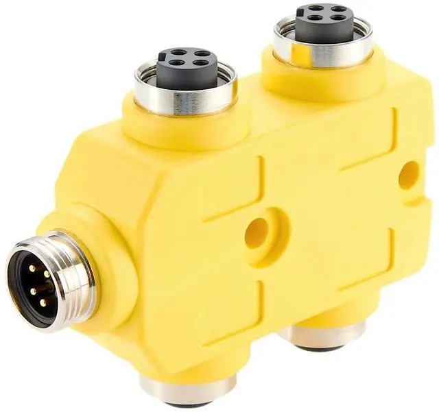Main image of 4 Pole 4 Ports 7/8"-16UNF Mini-Change Parallel Wired Distribution Box IP67 MPlS Auxiliary Power Junction Box Industrial Circular Connector Compatible ACAUX4000 for DeviceNet CANopen NMEA2000 (4 Poles)