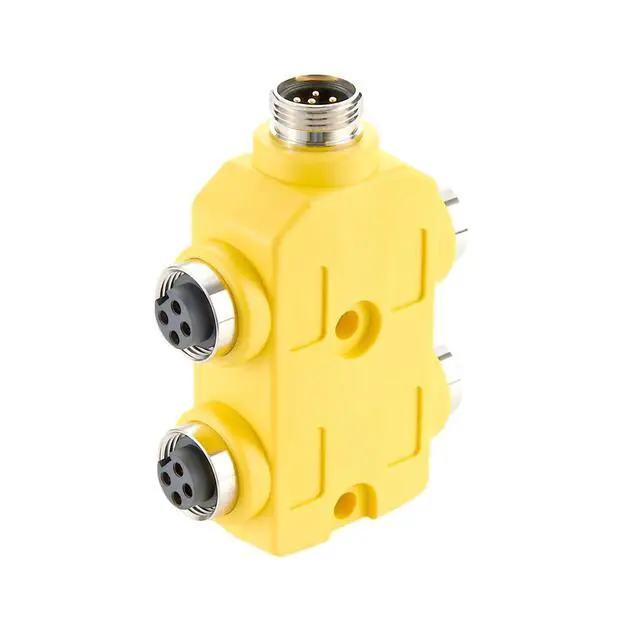 Alt view image 3 of 4 - 4 Pole 4 Ports 7/8"-16UNF Mini-Change Parallel Wired Distribution Box IP67 MPlS Auxiliary Power Junction Box Industrial Circular Connector Compatible ACAUX4000 for DeviceNet CANopen NMEA2000 (4 Poles)