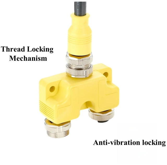 Alt view image 6 of 7 - 5 Poles 7/8"-16UNF Mini-Change Y Splitter Circular Connector IP67 Straight 3 Way 7/8" Male to Female Y Distributor for DeviceNet CANopen NMEA2000 Profibus Fieldbus Sensor