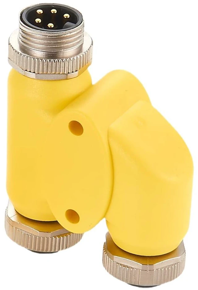 Alt view image 2 of 7 - 5 Pin 3 Way Mini Change 7/8"-16UN Y H Splitter IP67 Waterproof 7/8" Male to Female Mini-Fast Circular Straight Connector Backbone Cable H Distributor for DeviceNet NMEA2000 CANopen Profibus (5Pin)