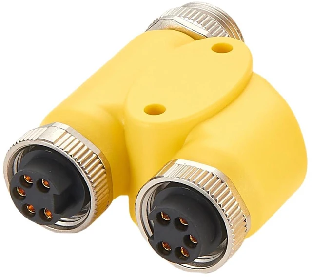 Alt view image 3 of 7 - 5 Pin 3 Way Mini Change 7/8"-16UN Y H Splitter IP67 Waterproof 7/8" Male to Female Mini-Fast Circular Straight Connector Backbone Cable H Distributor for DeviceNet NMEA2000 CANopen Profibus (5Pin)