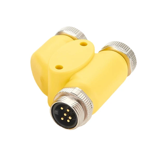 Alt view image 2 of 7 - 6 Pin 3 Way Mini Change 7/8"-16UN Y H Splitter IP67 Waterproof 7/8" Male to Female Mini-Fast Circular Straight Connector Backbone Cable H Distributor for DeviceNet NMEA2000 CANopen Profibus (6Pin)