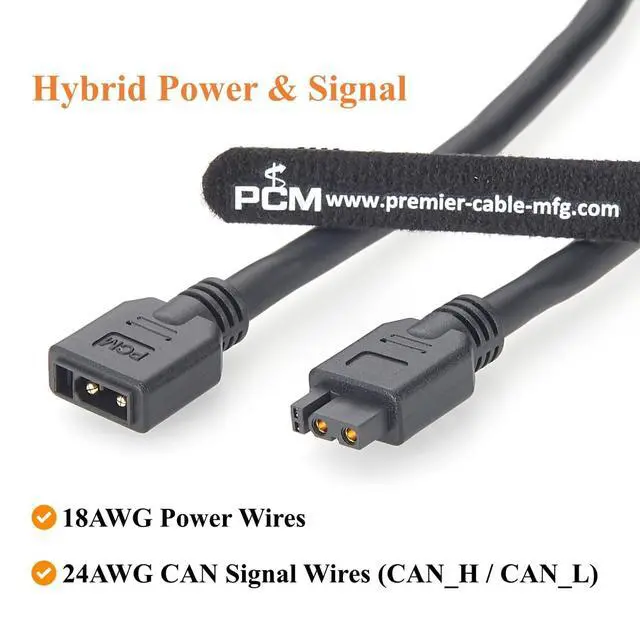 Alt view image 3 of 7 - XT30 2+2 Male to Female Extension Cable Hybrid Power & Signal Cable for CAN Bus, Smart Battery, BMS, Robotics, UAV, AGV, 3D Printer (2M/6.6FT)