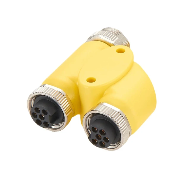 Alt view image 3 of 7 - 6 Pin 3 Way Mini Change 7/8"-16UN Y H Splitter IP67 Waterproof 7/8" Male to Female Mini-Fast Circular Straight Connector Backbone Cable H Distributor for DeviceNet NMEA2000 CANopen Profibus (6Pin)
