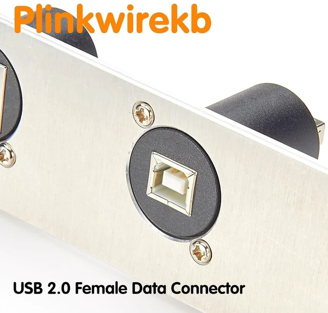 Alt view image 5 of 5 - D Type USB B to A Panel Mount Feedthru Adapter Type B to USB 2.0 Female to Female Flange Chassis Coupler Pass Through Modular Connector(1PCS)