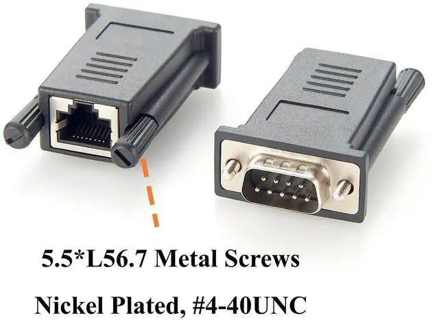 Alt view image 3 of 7 - RJ45 to DB9 Male Crossover Serial Adapter Compatible with ADB0037 RS232 Console Converter for Servers, Routers (DB9 Male)