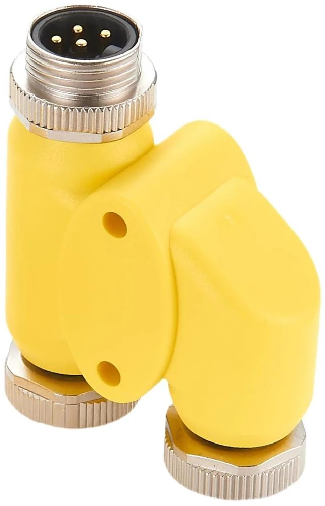 Alt view image 3 of 7 - 4 Pin 3 Way Mini Change 7/8"-16UN Y H Splitter IP67 Waterproof 7/8" Male to Female Mini-Fast Circular Straight Connector Backbone Cable H Distributor for DeviceNet NMEA2000 CANopen Profibus (4Pin)