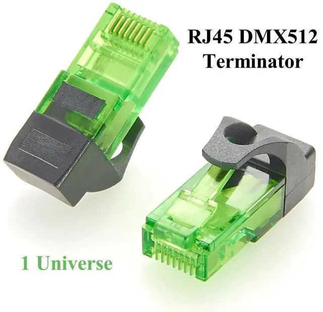 Alt view image 6 of 7 - RJ45 120 Ohm DMX512 Terminator 1 Universe RJ45-DMXTERM-120 RJ45 8P8C Plug Termination Resistor for DMX Signal Stability (5PCS)