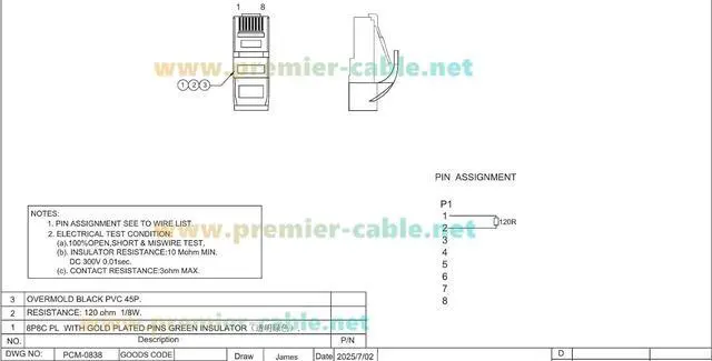 Alt view image 7 of 7 - RJ45 120 Ohm DMX512 Terminator 1 Universe RJ45-DMXTERM-120 RJ45 8P8C Plug Termination Resistor for DMX Signal Stability (5PCS)