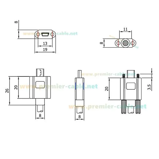 Alt view image 5 of 7 - USB 2.0 A to Mini USB B Cable with M2 Screw Lock 480Mbps USB 2.0 Charging & Data Cable Mini USB 5Pin Cord for Industrial Camera/Machine Vision/External HDDS/Camera/Card Readers/MP3 (3M/10FT)