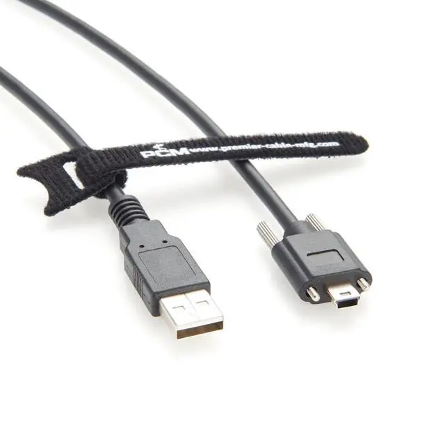 Alt view image 7 of 7 - USB 2.0 A to Mini USB B Cable with M2 Screw Lock 480Mbps USB 2.0 Charging & Data Cable Mini USB 5Pin Cord for Industrial Camera/Machine Vision/External HDDS/Camera/Card Readers/MP3 (3M/10FT)