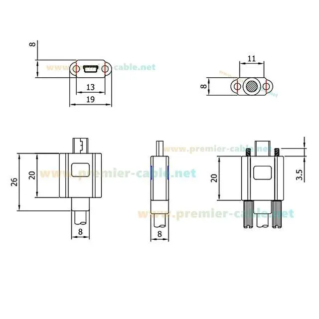 Alt view image 5 of 7 - USB 2.0 A to Mini USB B Cable with M2 Screw Lock 480Mbps USB 2.0 Charging & Data Cable Mini USB 5Pin Cord for Industrial Camera/Machine Vision/External HDDS/Camera/Card Readers/MP3 (1.5M/5FT)