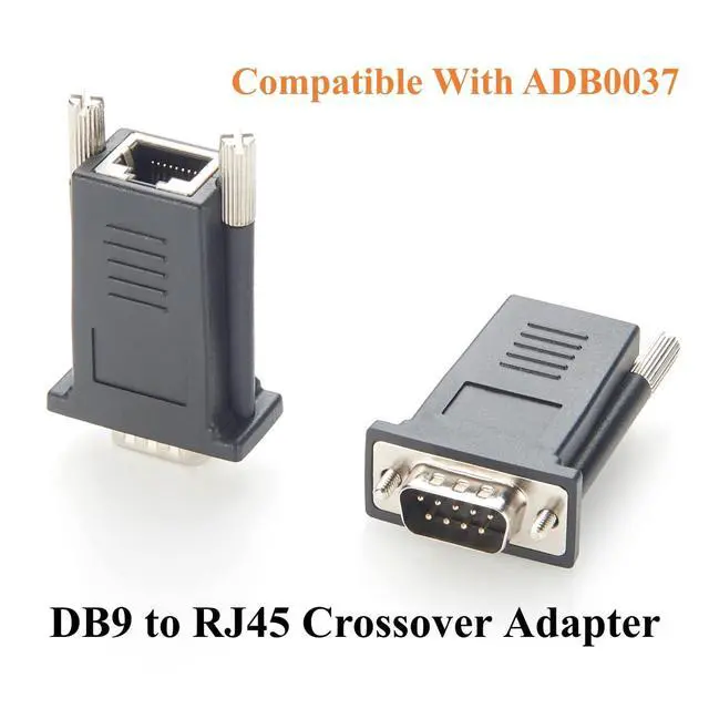 Alt view image 2 of 7 - RJ45 to DB9 Male Crossover Serial Adapter Compatible with ADB0037 RS232 Console Converter for Servers, Routers (DB9 Male)