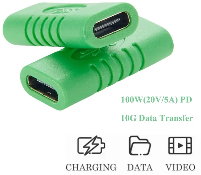 Alt view image 3 of 7 - USB C Coupler Female to Female Adapter USB 3.1 Type C Extender USB 3.1 Gen 2 Gender Changer Converter Connector 10G Data Transfer PD 100W for USB HUB Laptop Tablet (5PCS)
