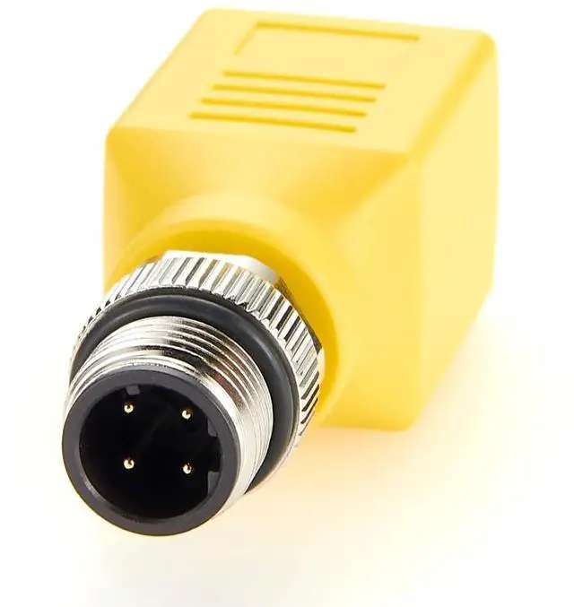 Main image of Profinet RJ45 to M12 4 Pin D-Coded Feedthrough Bulkhead Adapter IP67 Waterproof Shielded M12 to RJ45 Cat6 Ethernet Network Circular Connector for Industrial Automation LoT Sensor