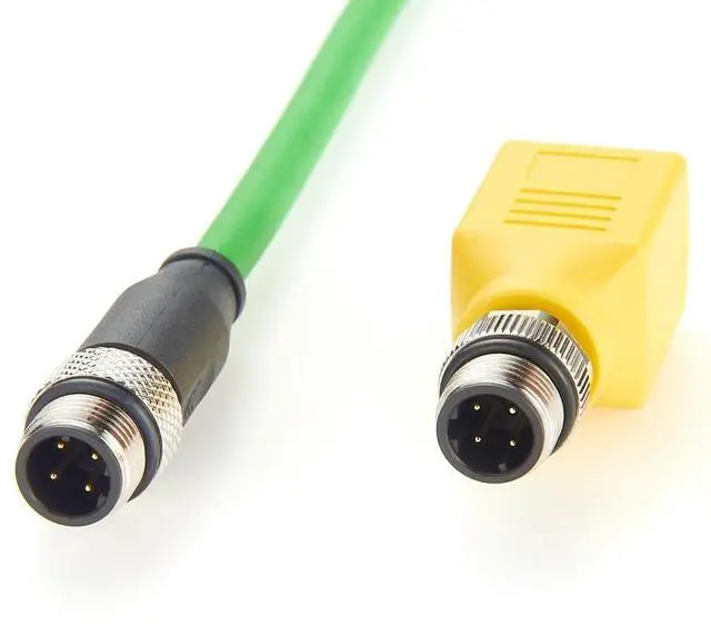 Alt view image 3 of 7 - Profinet RJ45 to M12 4 Pin D-Coded Feedthrough Bulkhead Adapter IP67 Waterproof Shielded M12 to RJ45 Cat6 Ethernet Network Circular Connector for Industrial Automation LoT Sensor