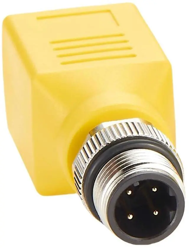 Alt view image 4 of 7 - Profinet RJ45 to M12 4 Pin D-Coded Feedthrough Bulkhead Adapter IP67 Waterproof Shielded M12 to RJ45 Cat6 Ethernet Network Circular Connector for Industrial Automation LoT Sensor