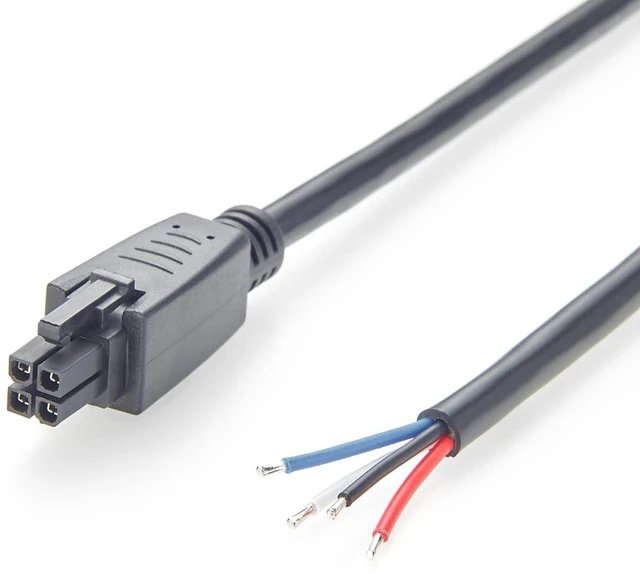 Main image of Mini-Fit Jr. 4.2mm 4Pin Receptacle Housing to Open End Cable Dual Row 4 Circuits Power & Signal Cable Compatible with 39-01-2040 (1PC, 1.5M/4.92FT)
